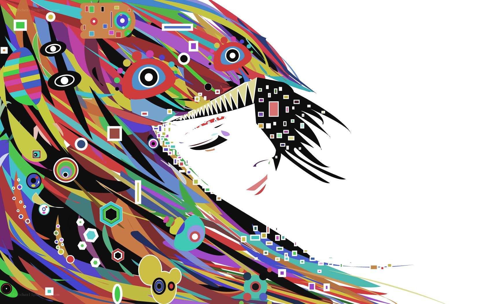 colorful abstract portrait