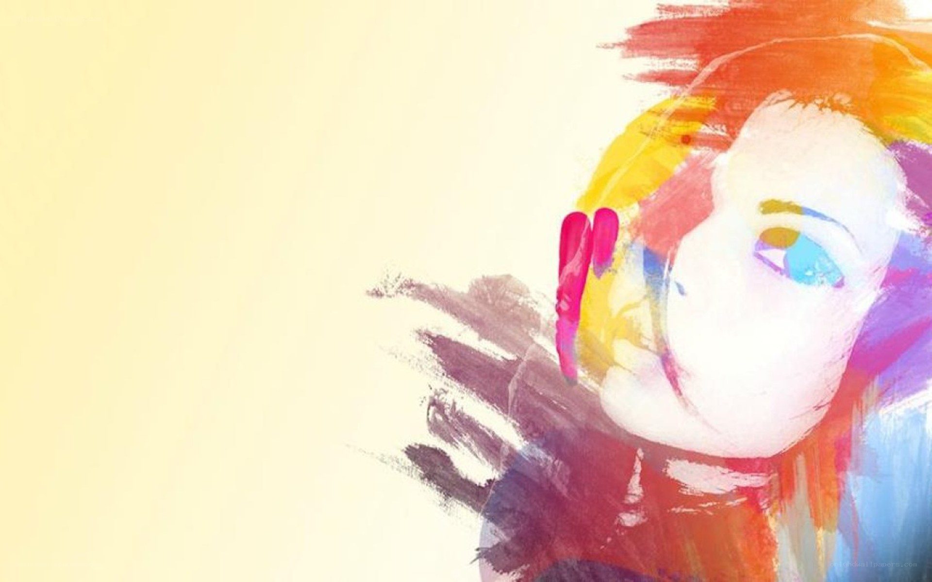 colorful abstract portrait
