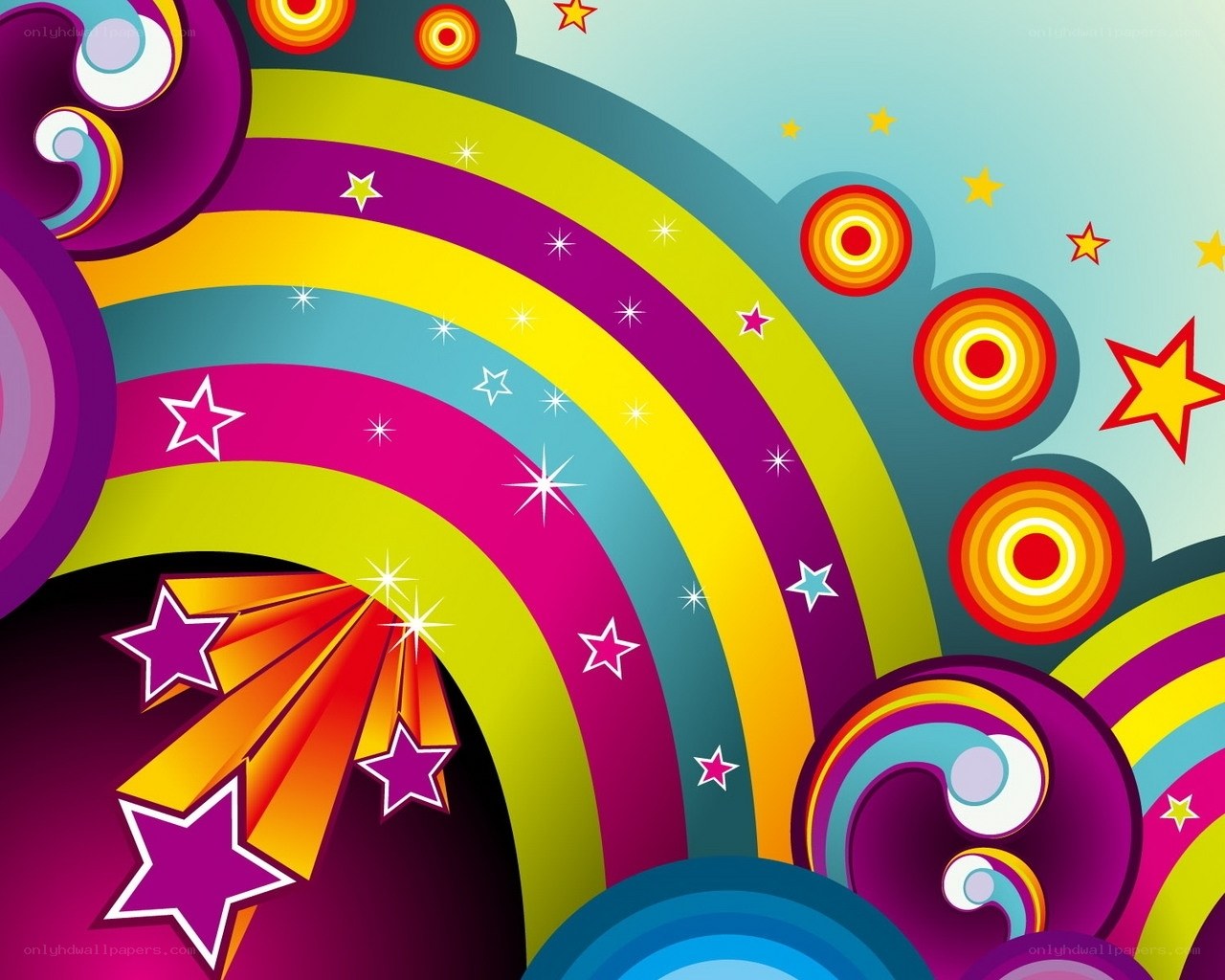colorful abstract rainbow design