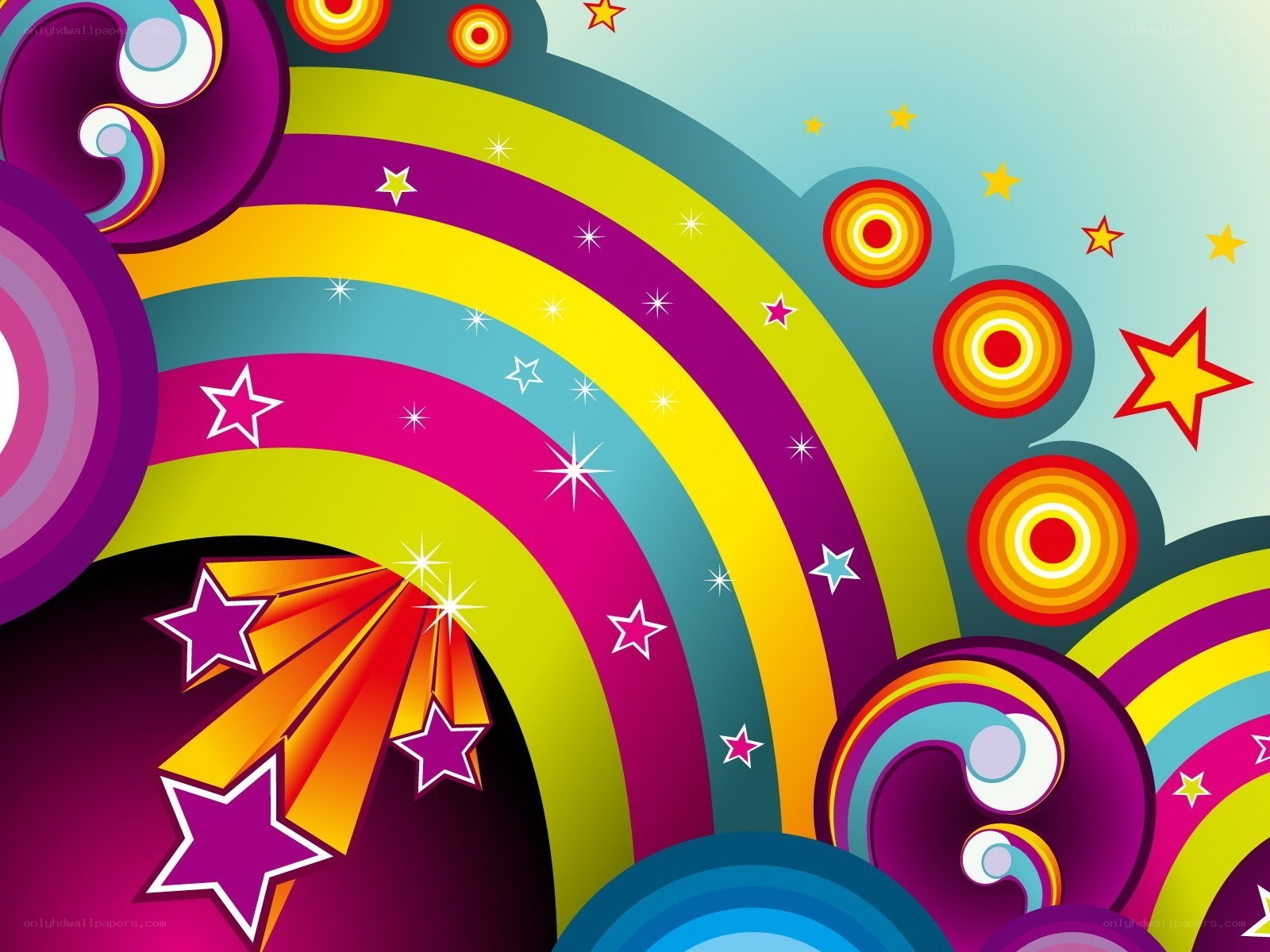 colorful abstract rainbow design