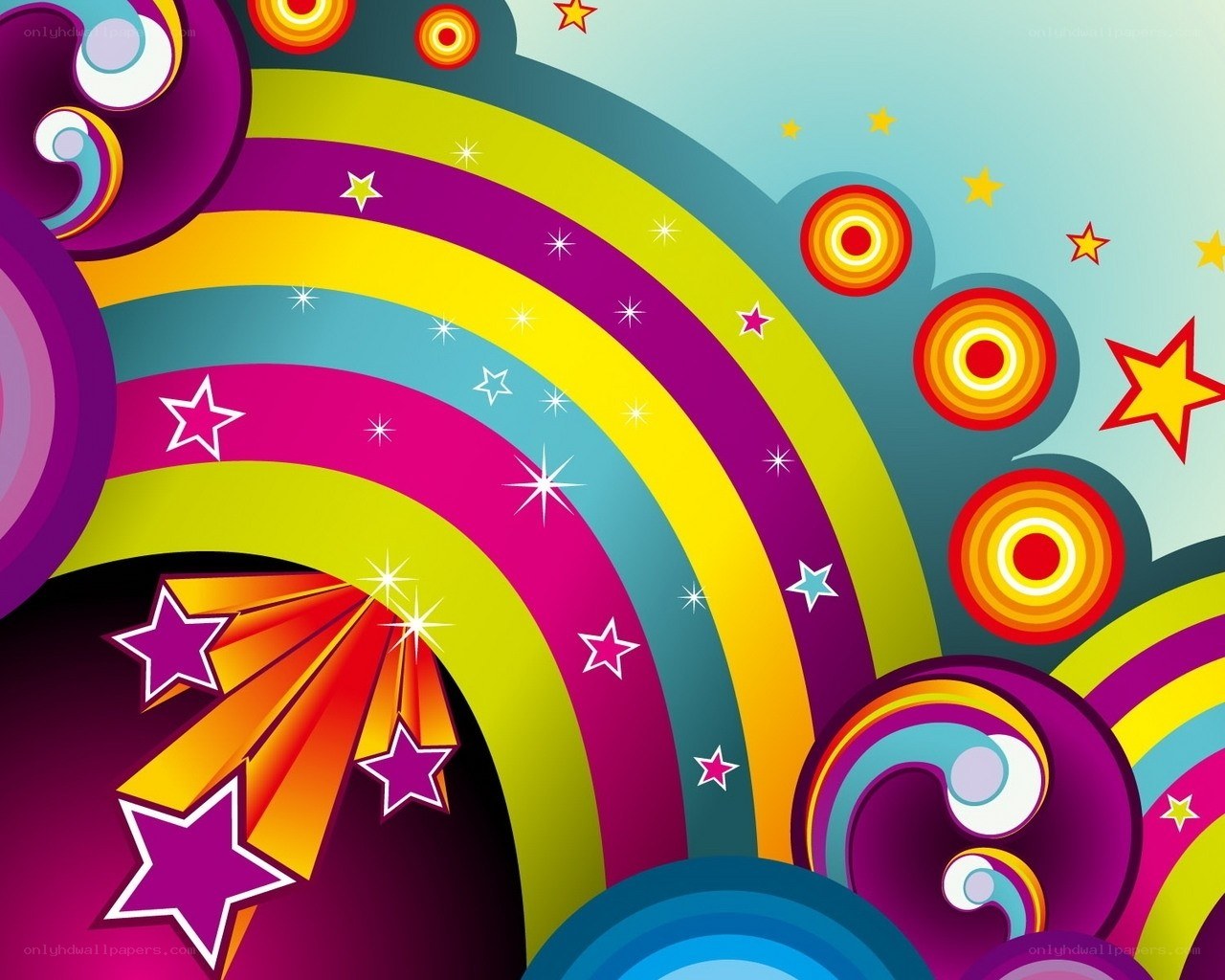 colorful abstract rainbow design