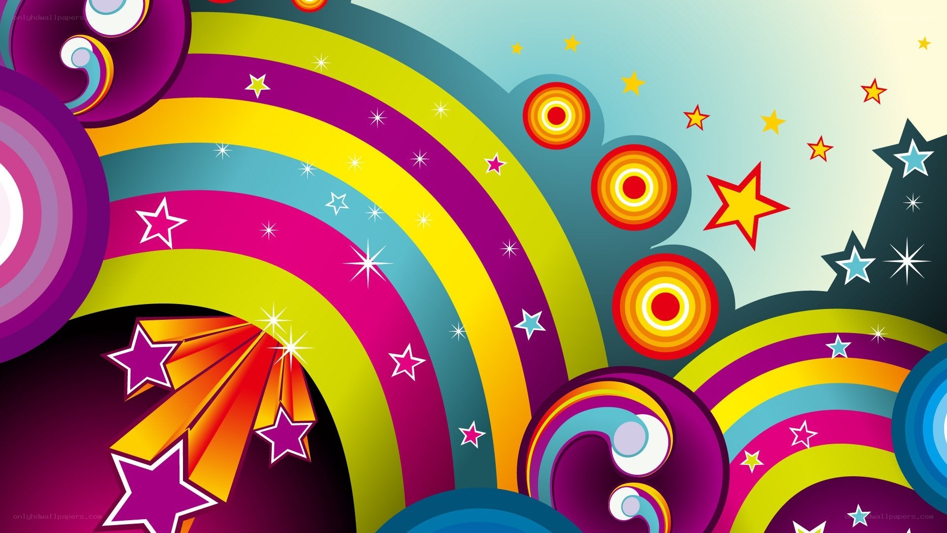 colorful abstract rainbow design