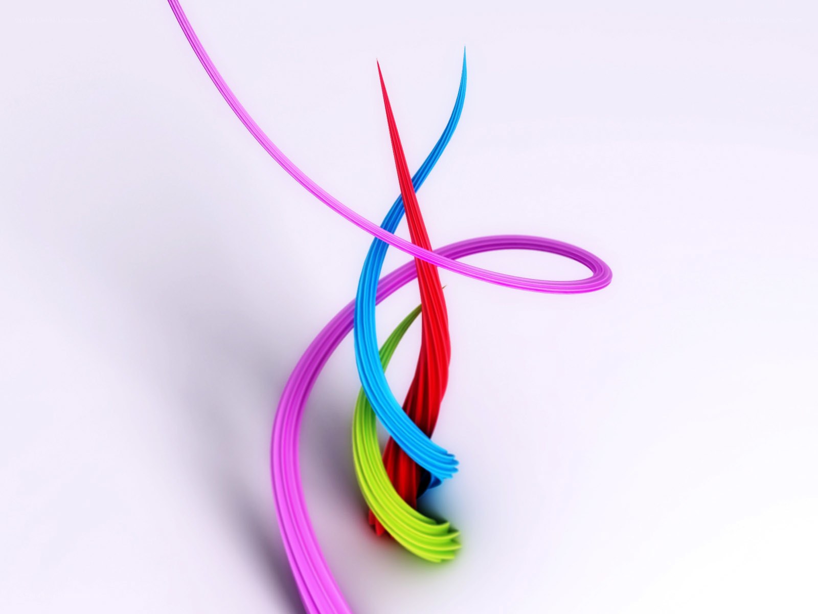 Colorful abstract ribbons