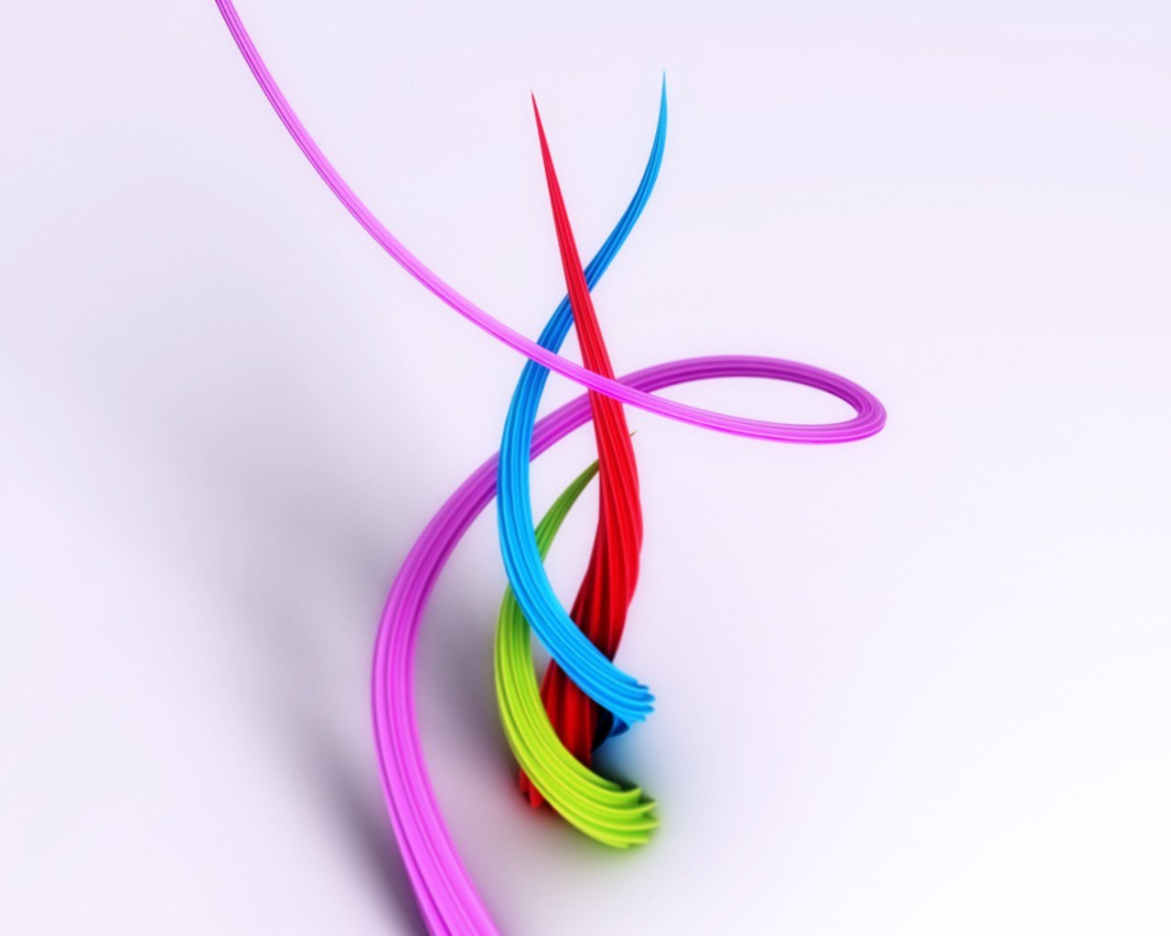 Colorful abstract ribbons