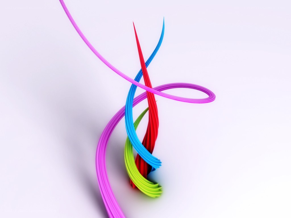 Colorful abstract ribbons