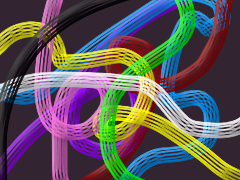 colorful abstract ribbons