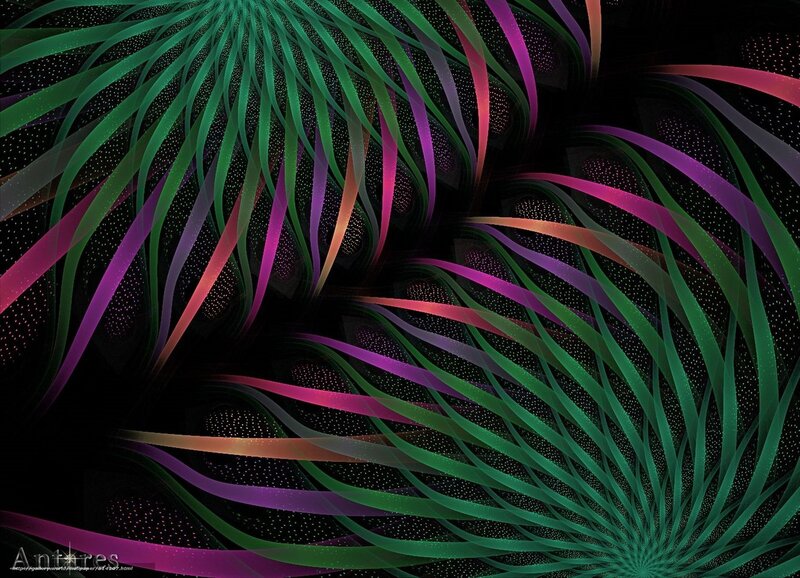 Colorful Abstract Ribbons — Green, Dynamic