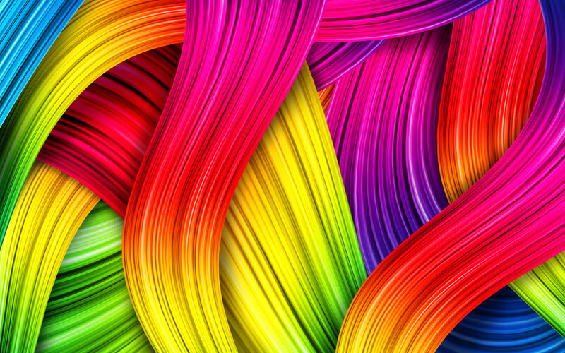 Colorful Abstract Ribbons — Red