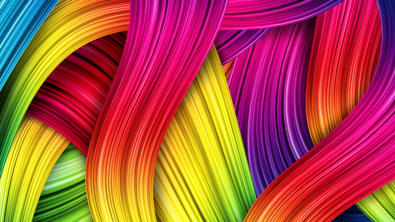 Colorful Abstract Ribbons — Red, Vibrant