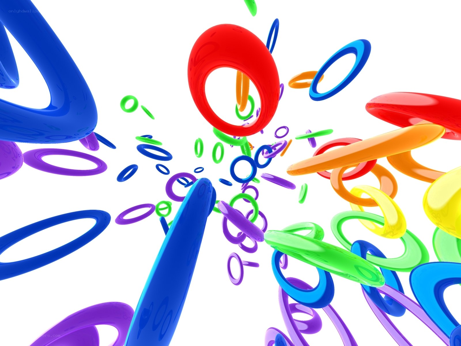 Colorful abstract rings