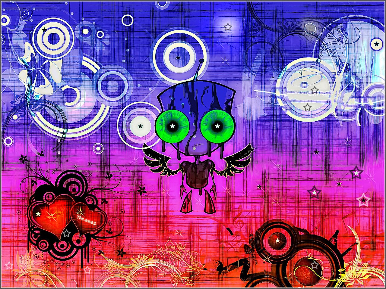 colorful abstract robot art