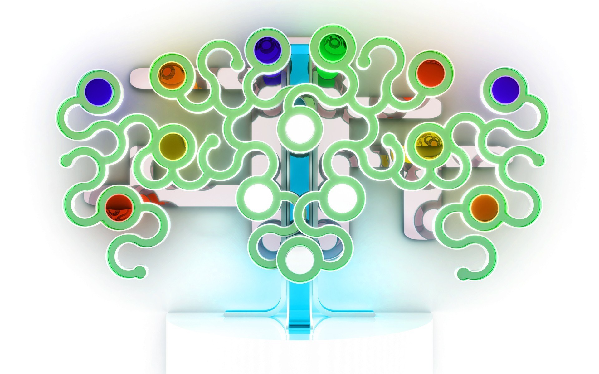 Colorful abstract sculpture