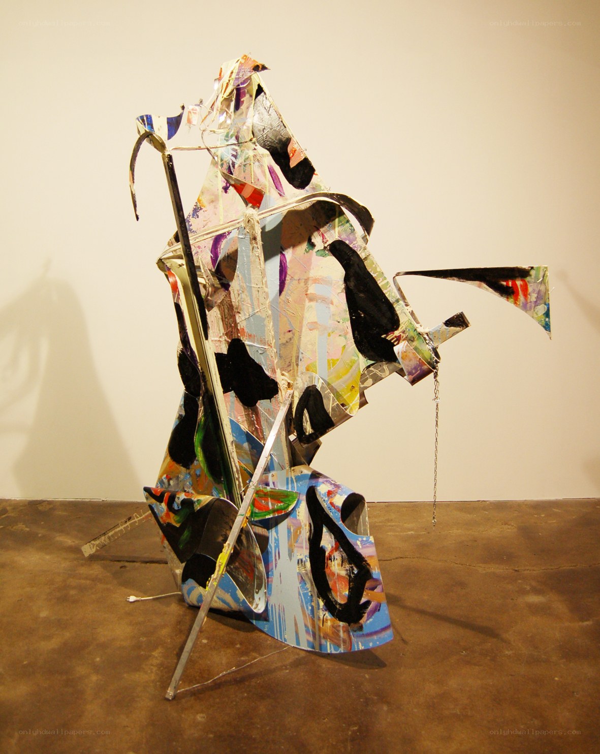Colorful abstract sculpture