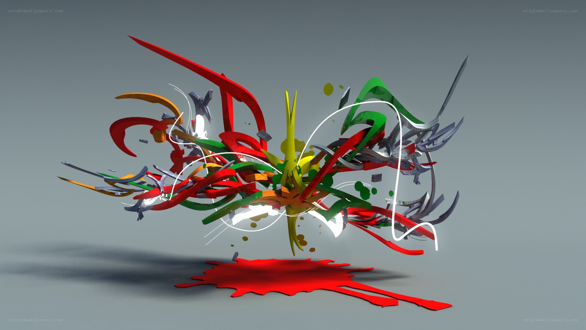 Colorful abstract sculpture