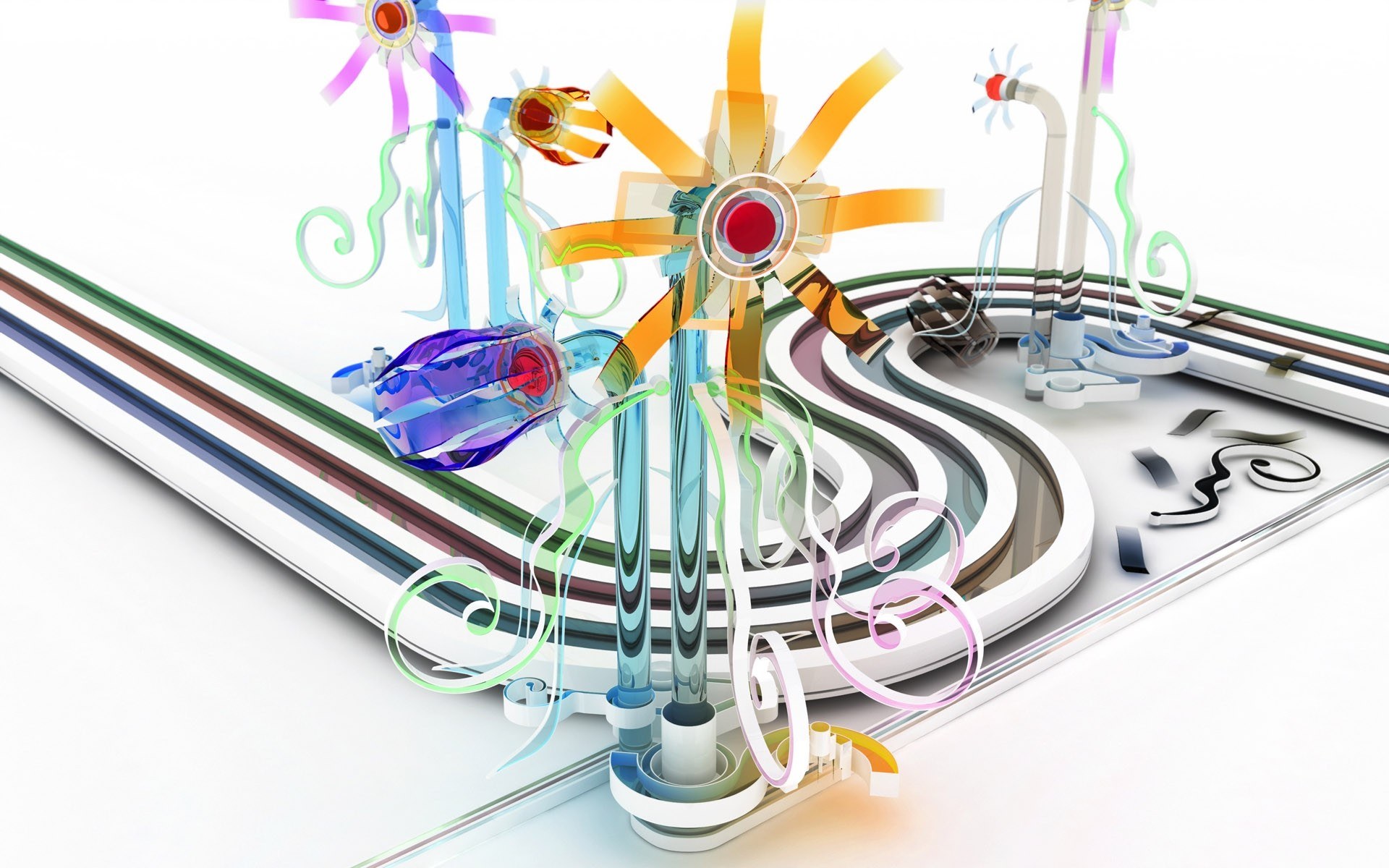 Colorful abstract sculpture