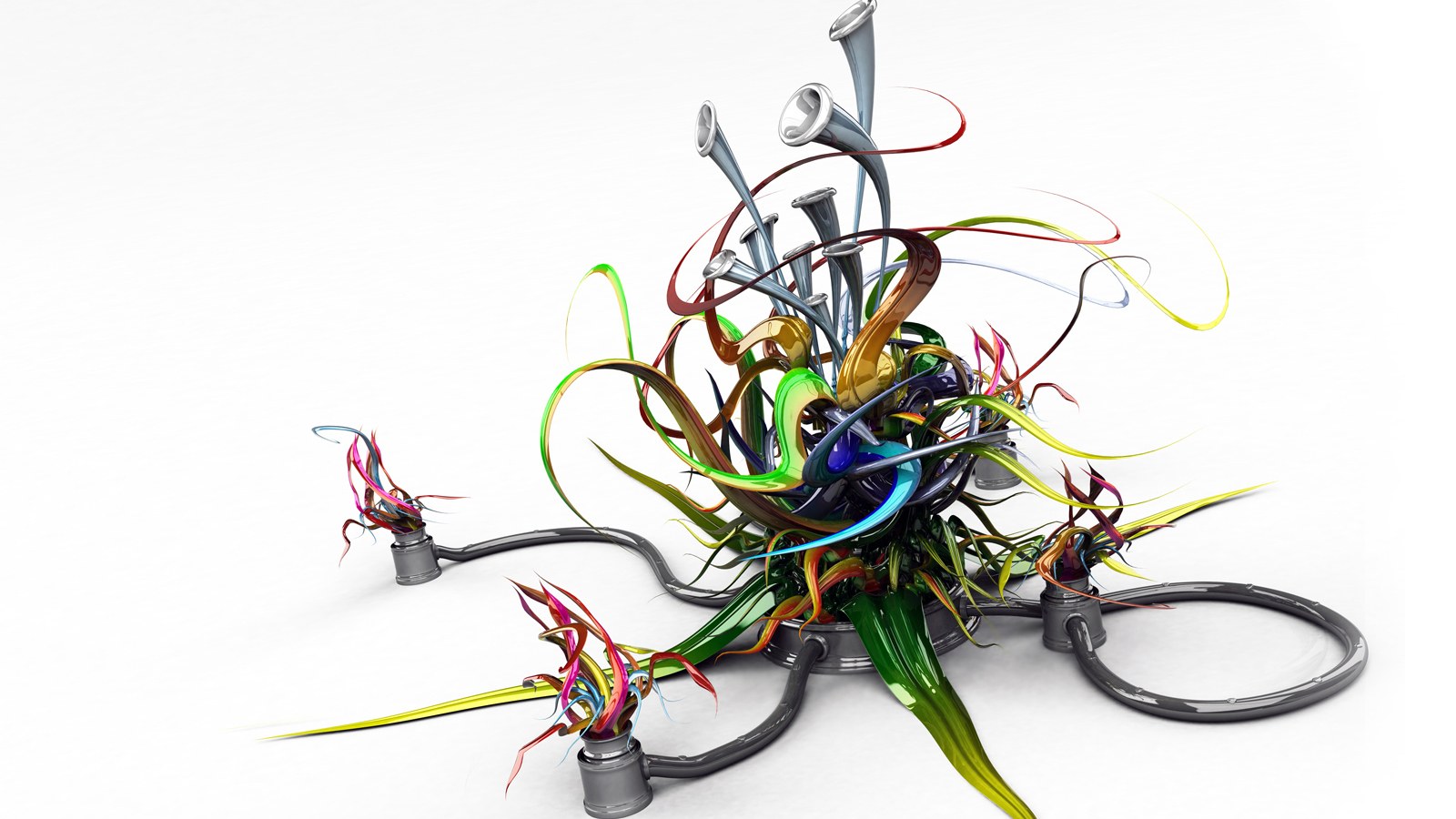 Colorful abstract sculpture