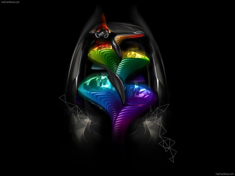 Colorful Abstract Sculpture — Black, Dramatic