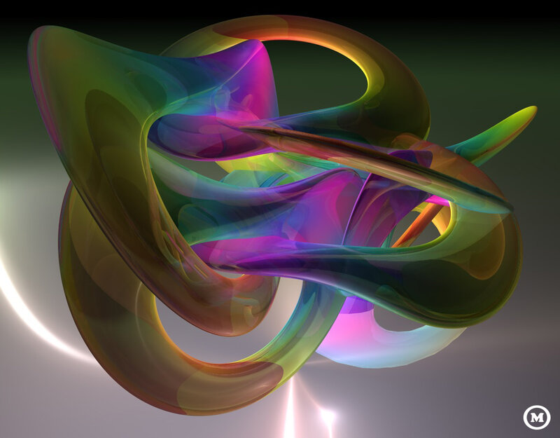 Colorful Abstract Sculpture — Purple, Dynamic