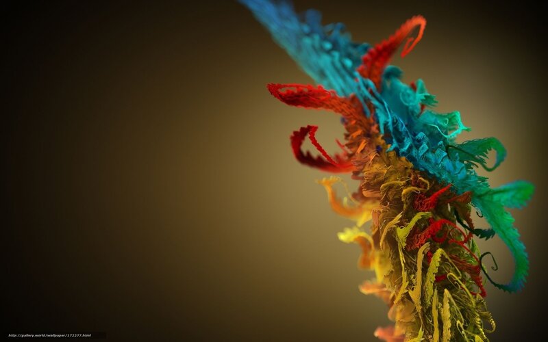 Colorful Abstract Sculpture — Red, Dramatic