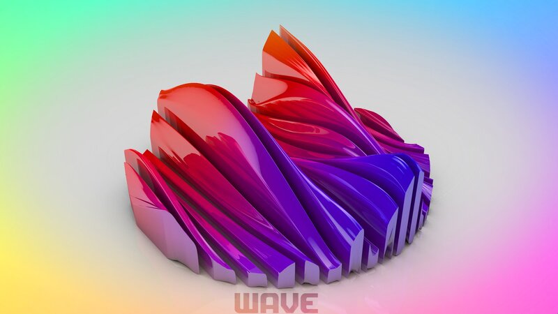 Colorful Abstract Sculpture — Red, Vibrant