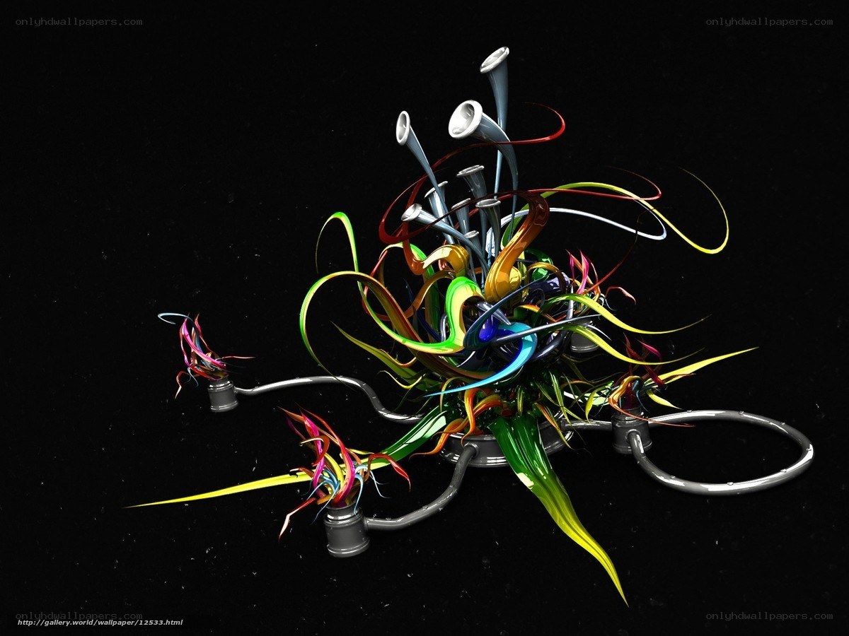 Colorful abstract sculpture