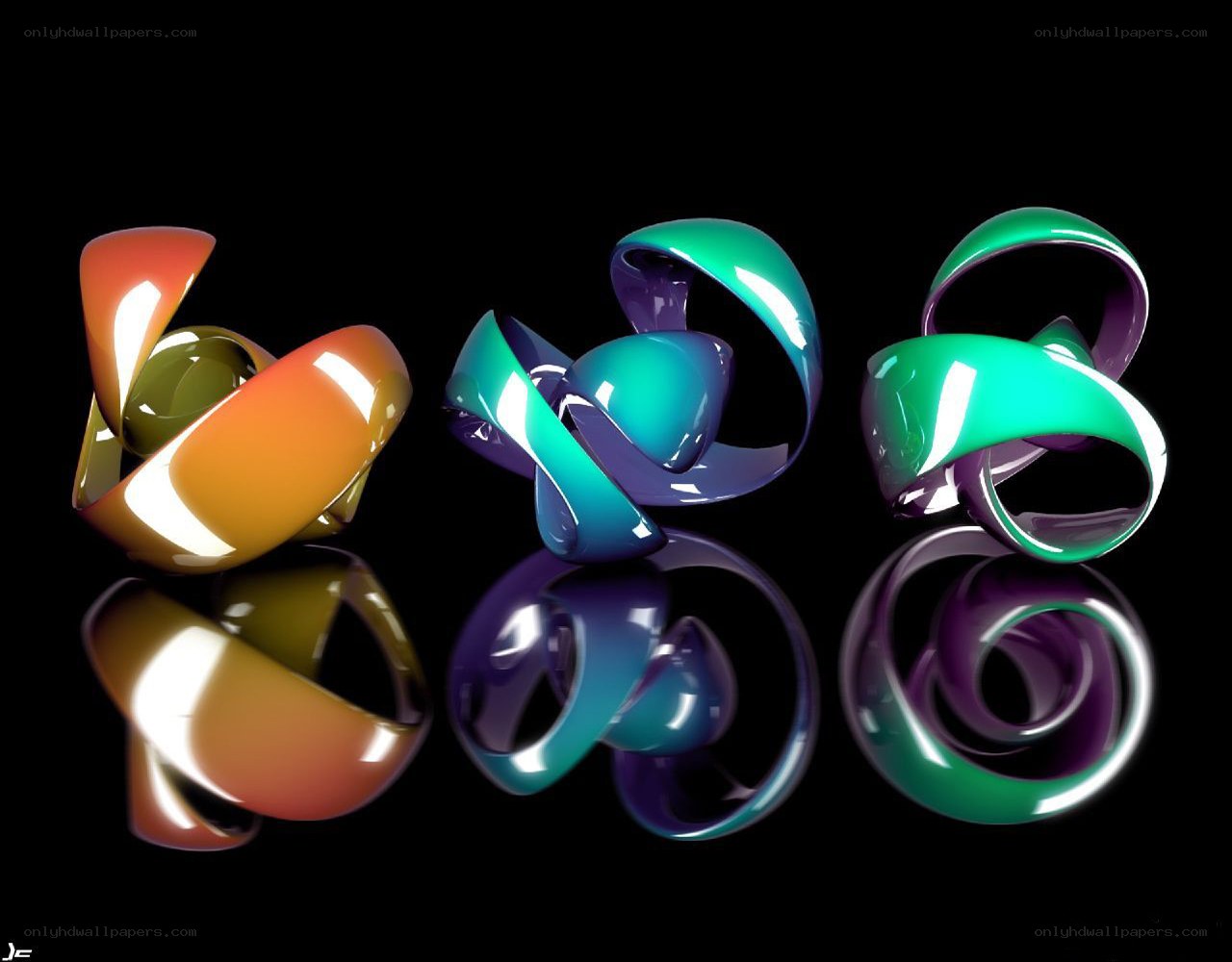 Colorful abstract sculptures