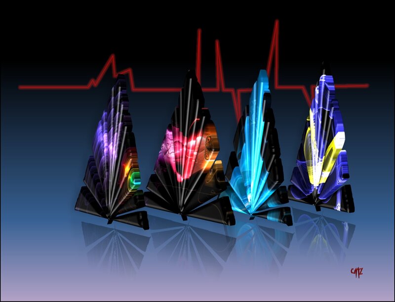 Colorful Abstract Sculptures — Blue