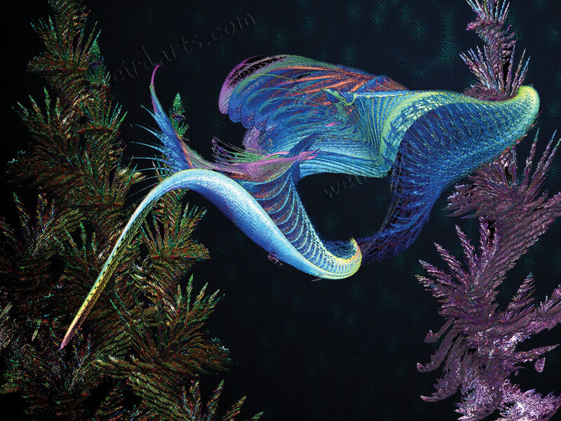 Colorful abstract sea creature