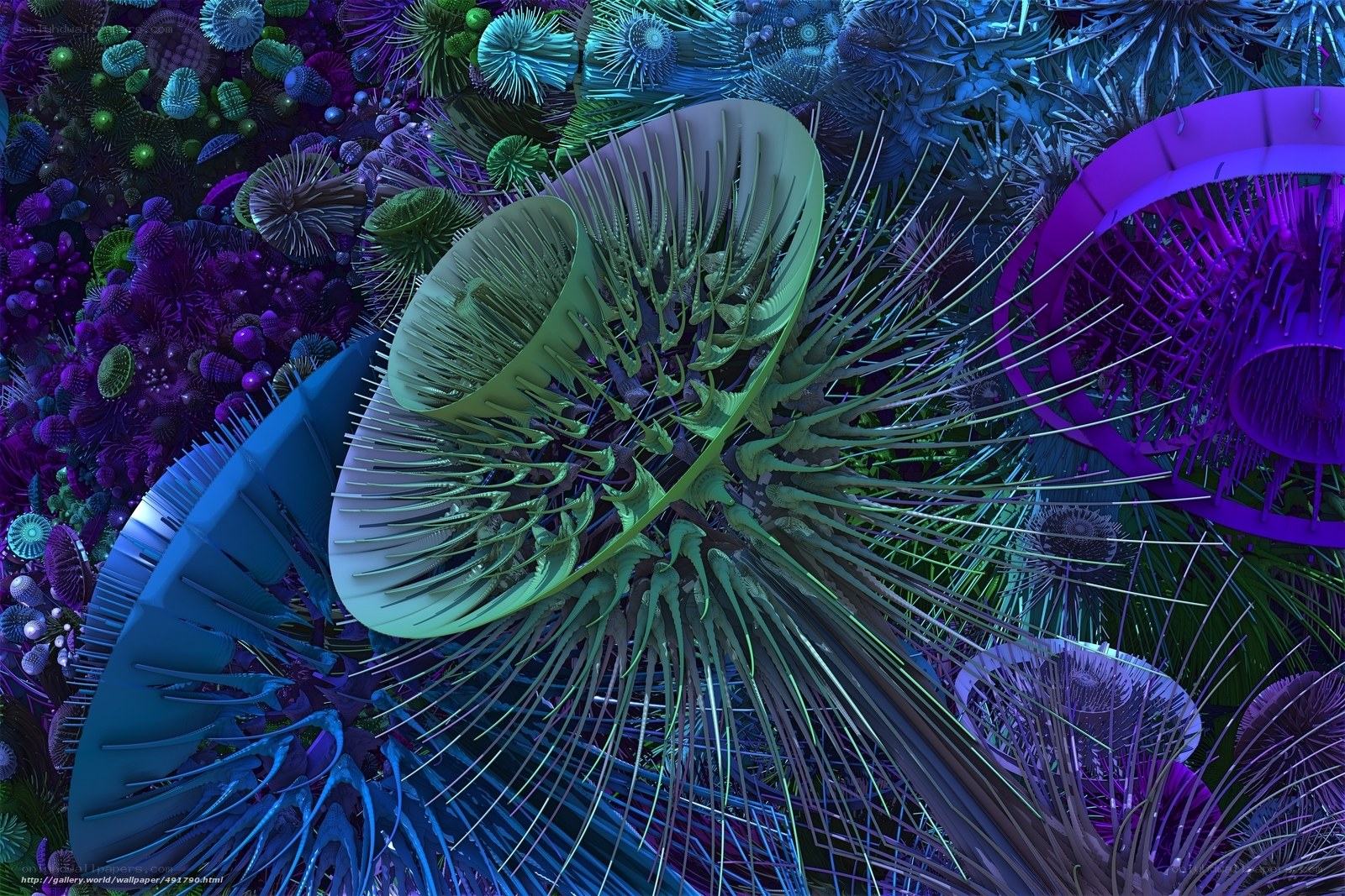 Colorful abstract sea life