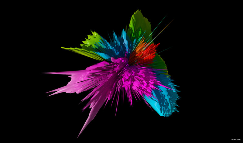 Colorful Abstract Shape — Pink