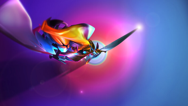 Colorful Abstract Shape — Purple, Vibrant