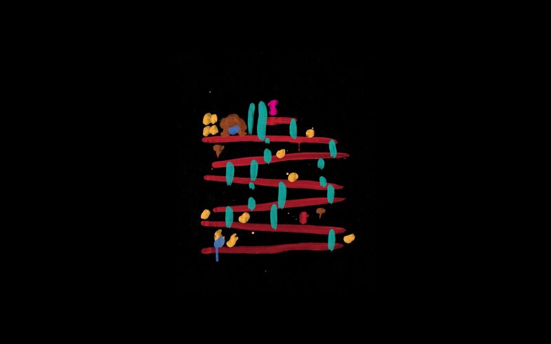 Colorful Abstract Shapes — Black, Playful