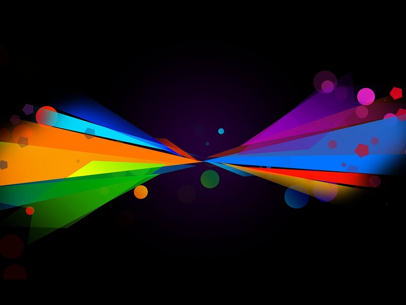 Colorful Abstract Shapes — Black
