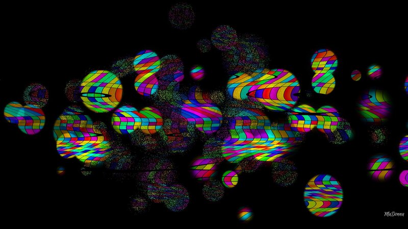Colorful Abstract Shapes — Black, Vibrant