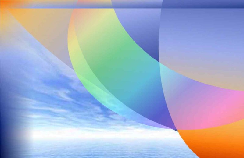 Colorful Abstract Shapes — Blue, Serene