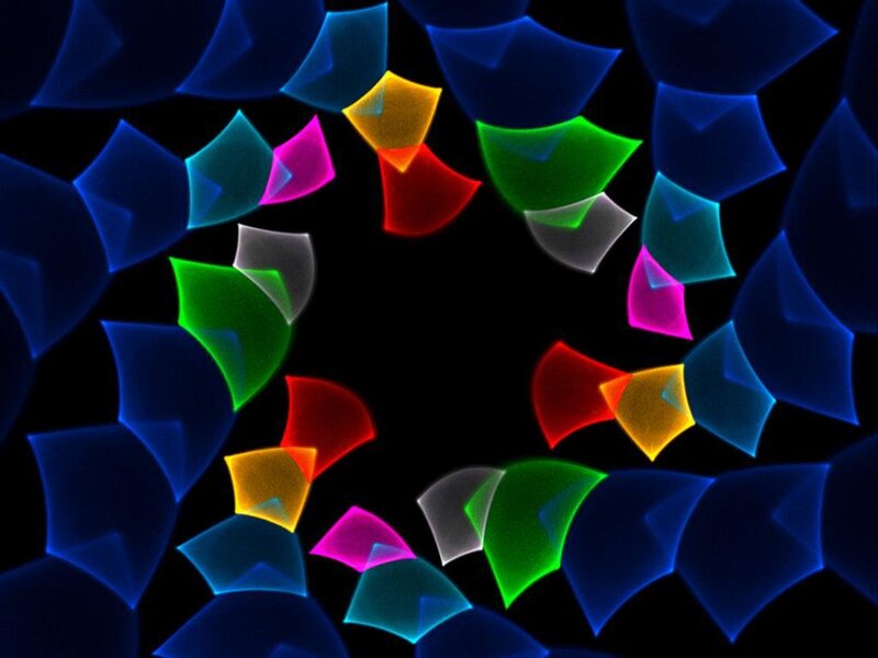 Colorful Abstract Shapes — Blue, Vibrant, Light