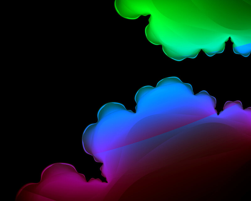 Colorful Abstract Shapes — Green, Dramatic