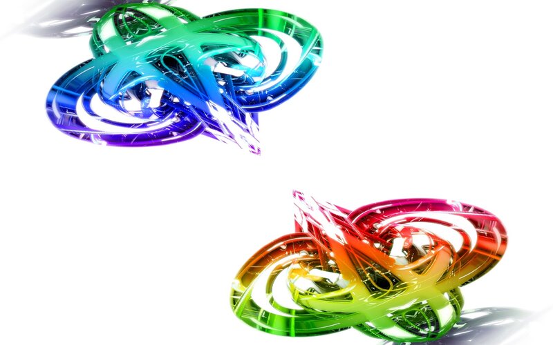 Colorful Abstract Shapes — Green, Dynamic, 3d Render