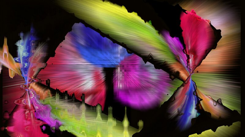 Colorful Abstract Shapes — Green, Dynamic
