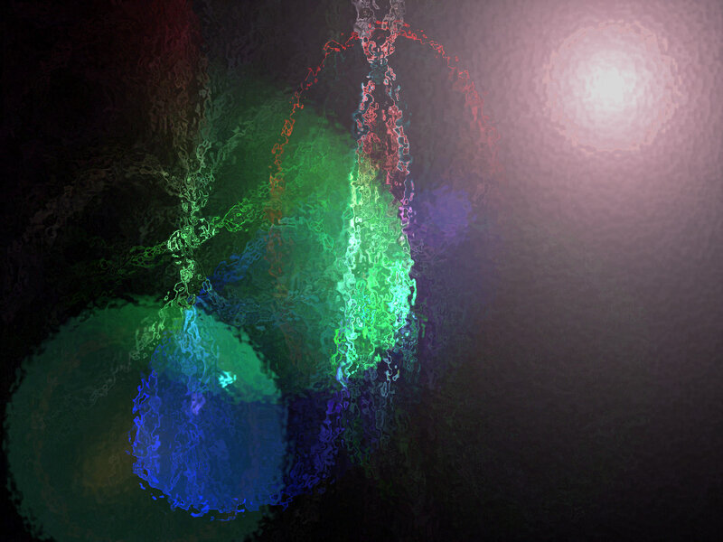 Colorful Abstract Shapes — Green, Mysterious