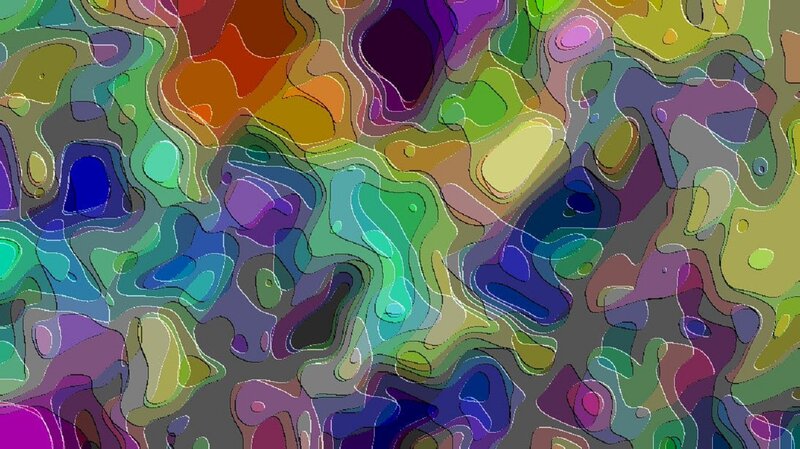 Colorful Abstract Shapes — Green, Vibrant, Lines