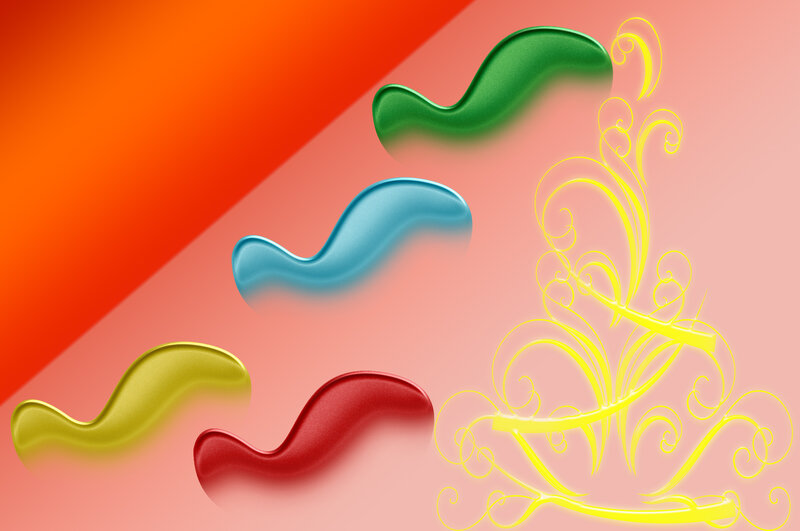 Colorful Abstract Shapes — Orange