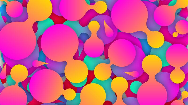 Colorful Abstract Shapes — Pink, Vibrant, Circles