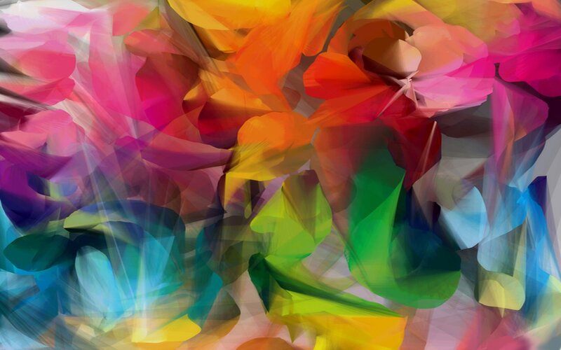 Colorful Abstract Shapes — Pink, Vibrant, Colors