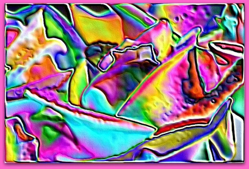 Colorful Abstract Shapes — Pink, Vibrant, Lines