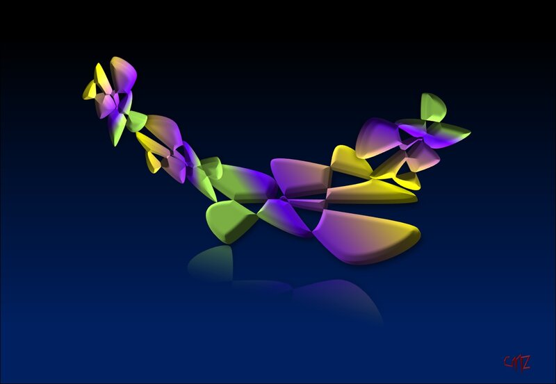 Colorful Abstract Shapes — Purple, Calm