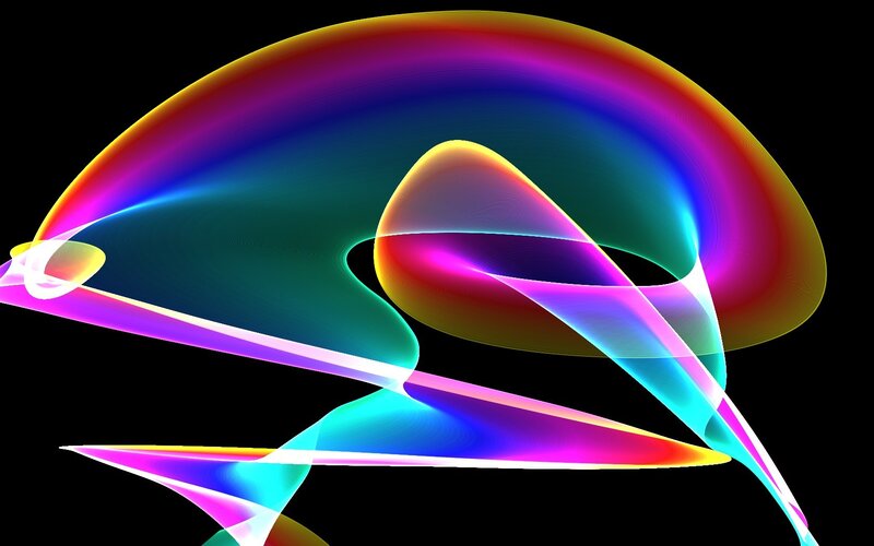 Colorful Abstract Shapes — Purple, Dynamic