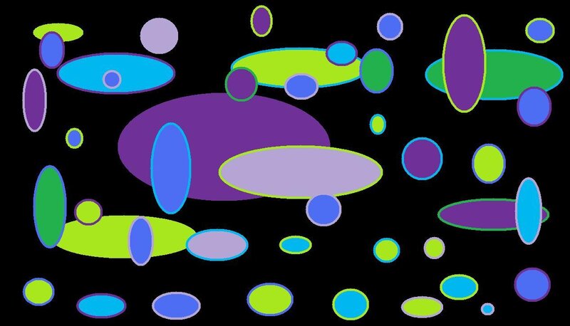 Colorful Abstract Shapes — Purple, Playful