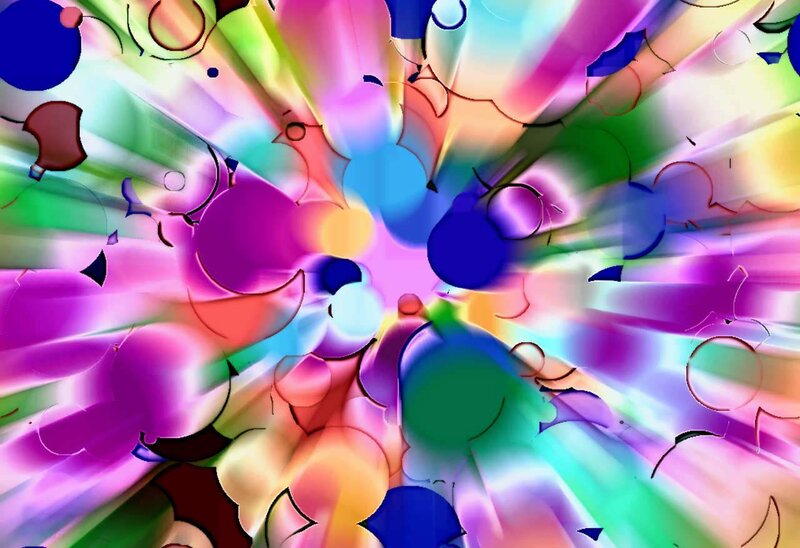 Colorful Abstract Shapes — Purple