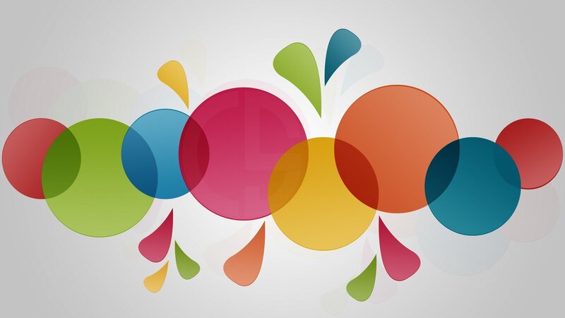 Colorful Abstract Shapes — Red, Playful, Circles